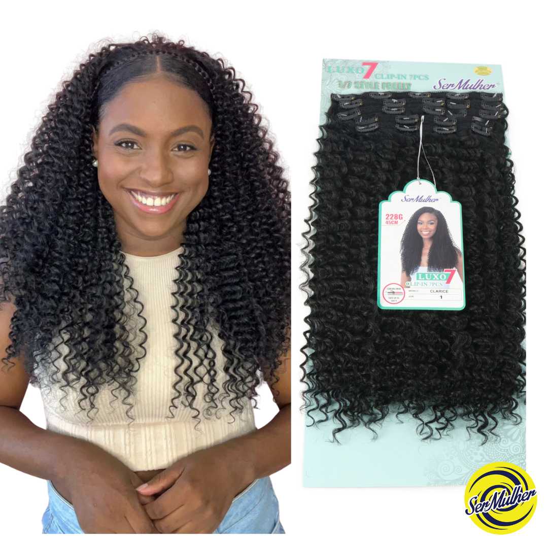 CLARICE – Estensione dei capelli ricci afro crespi con clip