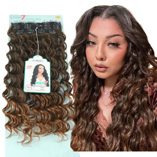 IRENE – Estensione della fibra dei capelli ondulati con clip