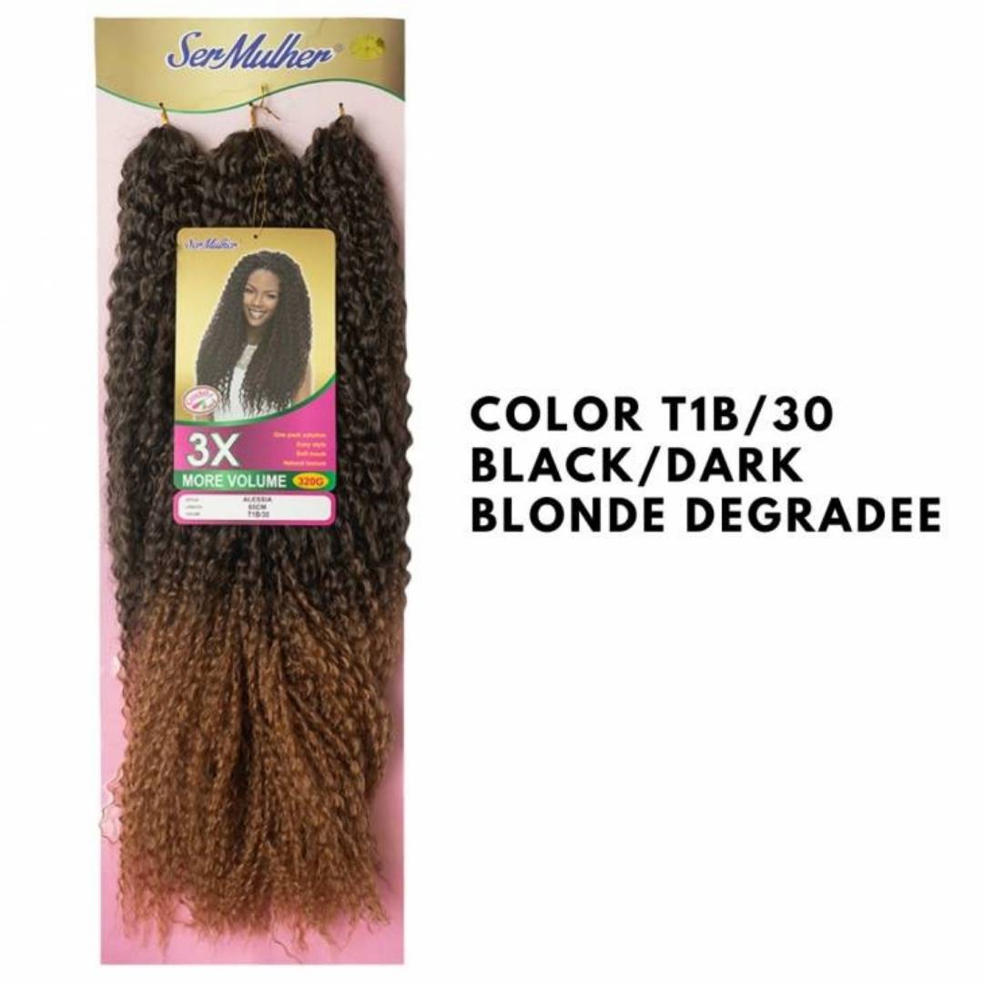 ALESSIA- Extension sintetiche di capelli ricci per Crochet Braids- 320Gr 65cm