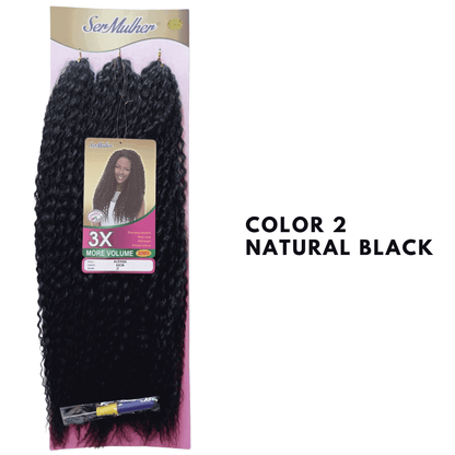 ALESSIA- Extension sintetiche di capelli ricci per Crochet Braids- 320Gr 65cm