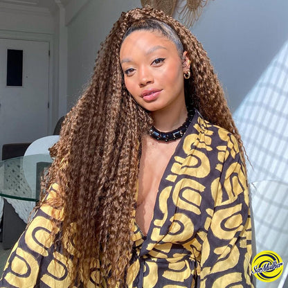 ALESSIA- Extension sintetiche di capelli ricci per Crochet Braids- 320Gr 65cm