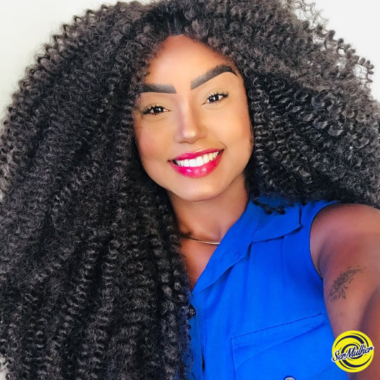 SOPHIA Extension sintetiche di capelli ricci per Crochet Braids – 55 cm