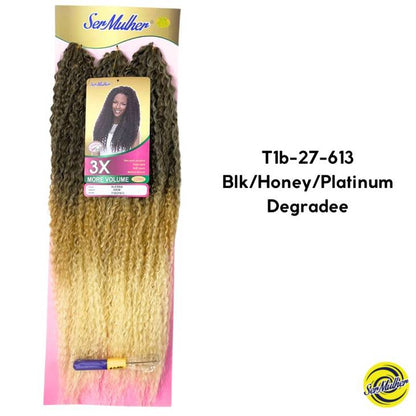 ALESSIA- Extension sintetiche di capelli ricci per Crochet Braids- 320Gr 65cm