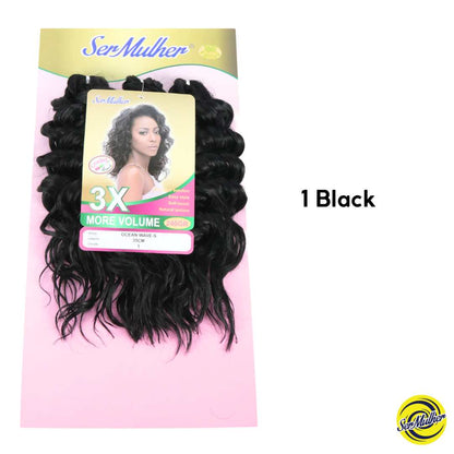 New OCEAN WAVE- Extension sintetiche di capelli ondulati per Crochet Braids- 35CM
