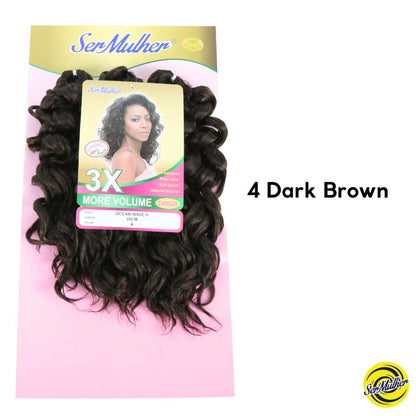 New OCEAN WAVE- Extension sintetiche di capelli ondulati per Crochet Braids- 35CM
